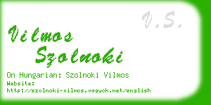 vilmos szolnoki business card